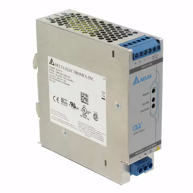 DRM-24V120W1PN Delta Electronics  Industrial DIN Rail Power Supplies